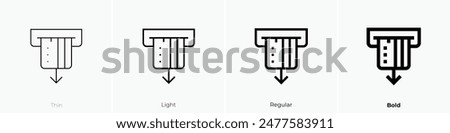 eject icon. Thin, Light Regular And Bold style design isolated on white background