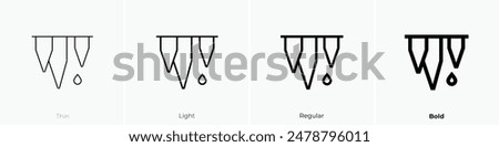 icicle icon. Thin, Light Regular And Bold style design isolated on white background