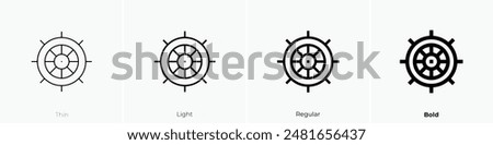 helm icon. Thin, Light Regular And Bold style design isolated on white background