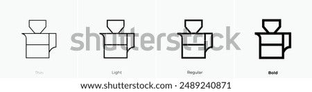 kinto icon. Thin, Light Regular And Bold style design isolated on white background