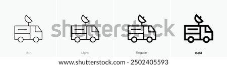 mobile unit icon. Thin, Light Regular And Bold style design isolated on white background