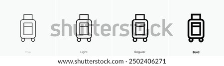 migration icon. Thin, Light Regular And Bold style design isolated on white background