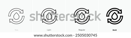 menstrual cycle icon. Thin, Light Regular And Bold style design isolated on white background