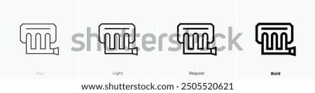 manifold icon. Thin, Light Regular And Bold style design isolated on white background