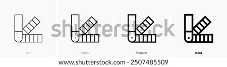 pantone icon. Thin, Light Regular And Bold style design isolated on white background