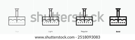 punch biopsy icon. Thin, Light Regular And Bold style design isolated on white background