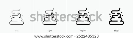 poo icon. Thin, Light Regular And Bold style design isolated on white background