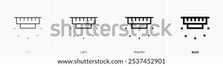 smoke detector icon. Thin, Light Regular And Bold style design isolated on white background