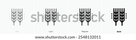 threshing icon. Thin, Light Regular And Bold style design isolated on white background