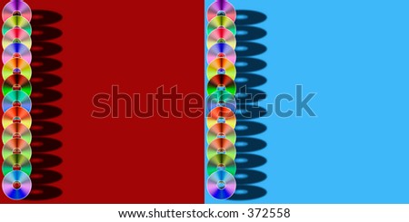 CDs illustration background, two colors