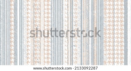 Japandi earthy neutral colors modern  abstract Woven linen cloth vector seamless repeat  farmhouse style stripes texture  pattern background. Line striped weave fabric for kitchen towel, tablecloth Stockfoto © 