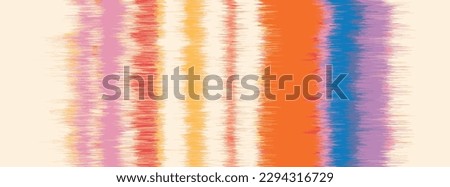 Abstract Washed Digital Watercolor Painting stripe brush seamless pattern background.Boho Camouflage Strokes Tie Dye Batik. Ombre gradient multicolor for surface print ikat gradient tileable wallpaper Stockfoto © 