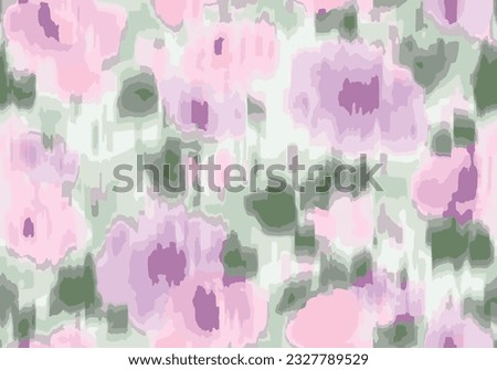 Ikat florals paisley watercolor on cream background oriental pattern flowers dyed style abstract vector illustration.design for texture,fabric,clothing,wrapping,decoration,scarf,carpet, digital 