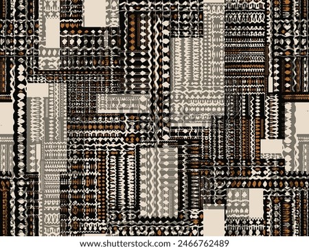 trendy modern pattern Geometr seamless texture print design, ethnic, abstract Ethnic carpet style. Geometric mosaic on the tile Ancient interior. Modern rug. Geo print textile Cloth.Vector