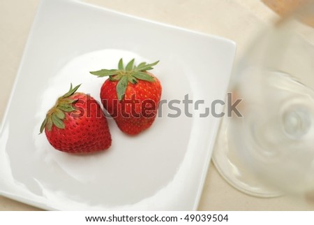 Red strawberries for a healthy lifestyle. Suitable for concepts like food and beverage, sweets and desserts, and diet and nutrition.