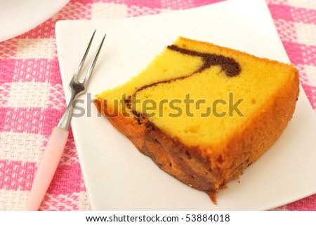 Delicious butter sponge cake. Suitable for diet and nutrition, healthy eating and lifestyle, festivals, and food and beverage concepts.