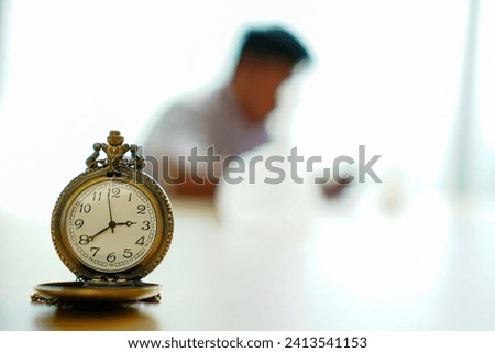 Similar – Image, Stock Photo Antique mechanical pocket watch in a elderly womans wrinkled hands