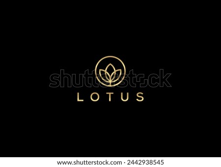 Lotus Logo Design. Lotus Flower Logo Vector. Lotus Spa Logo