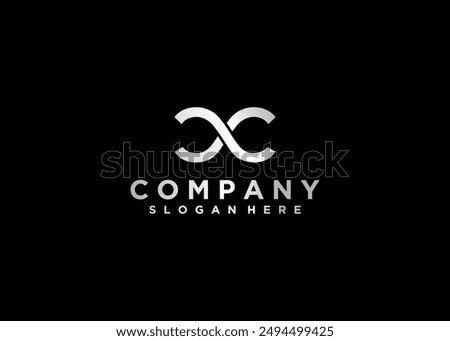 letter CC logo infinity icon design vector