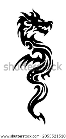 Tribal Dragon Drawing | Free download on ClipArtMag