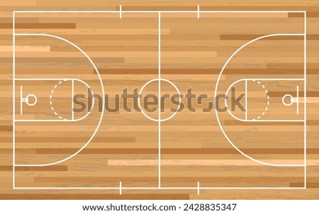 Similar – Image, Stock Photo Basketball court and the yellow lines