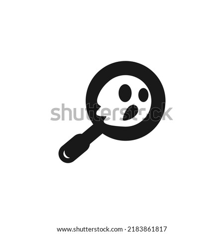 Search ghost logo concept vector stock illustration