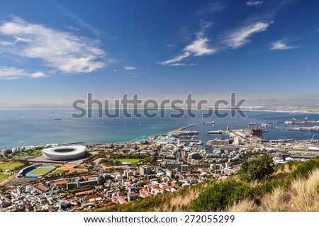 Mouille Point seen from Signal Hill - Cape Town