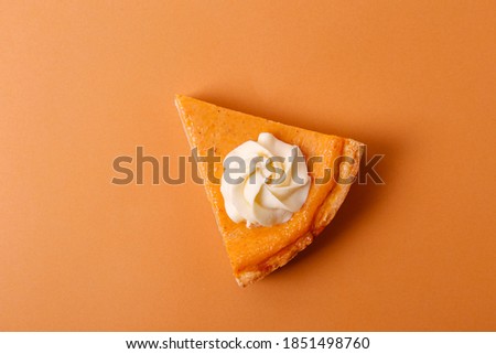 Similar – Image, Stock Photo Slice of pumpkin pie on a dish