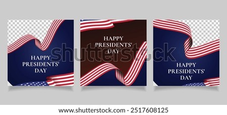 President's day social media post design template