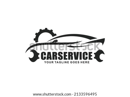 Car service logo design vector illustration. Car repair logo