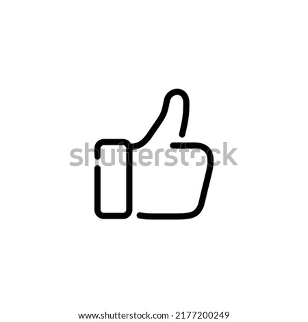 Thumb up line icon vector. Like icon