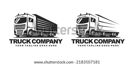 Truck logo design vector. Truck delivery logo