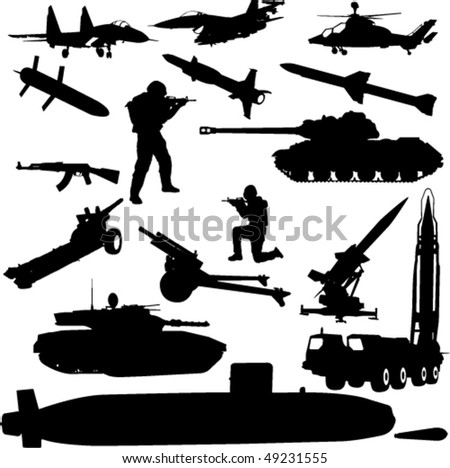 Military Silhouette - Vector - 49231555 : Shutterstock