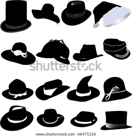 Hat Set Vector - 66471226 : Shutterstock