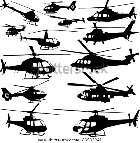 helicopters collection - vector