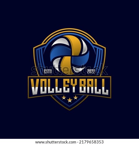 Volleyball logo vector design template