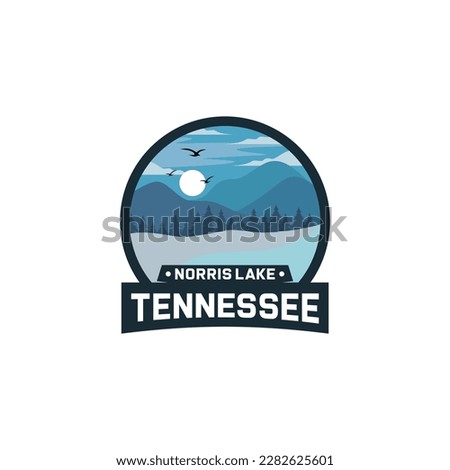 Norris lake tennessee logo design vector illustration