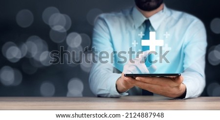 Health care and medical services concept with tecnology Foto stock © 