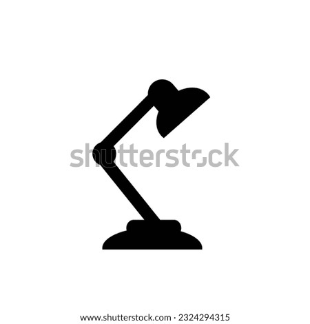 Desk Lamp icon. Vector desk light lamp  symbol illustration.