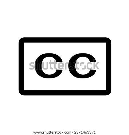 Closed captioning sign  isolated sign symbol vector illustration.