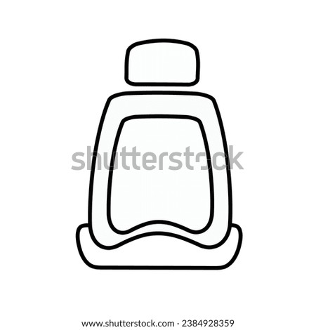 Car seat outline icon isolated on white background.