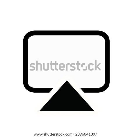 Airplay icon vector isolated on white background. Vector illustration.