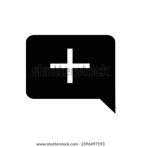 Add comment icon vector isolated on white background.  Comment sign.