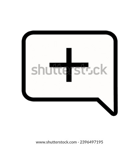 Add comment outline icon vector isolated on white background.  Comment sign.