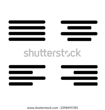 Text align icon collection isolated on white background. Vector illustration.