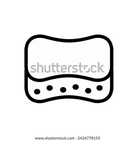 Cleaning sponge, scrubber vector icon. Vector illustration.