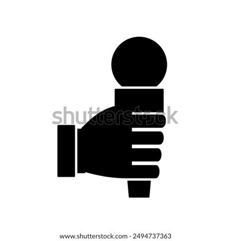 Journalism interview icon isolated on white background.