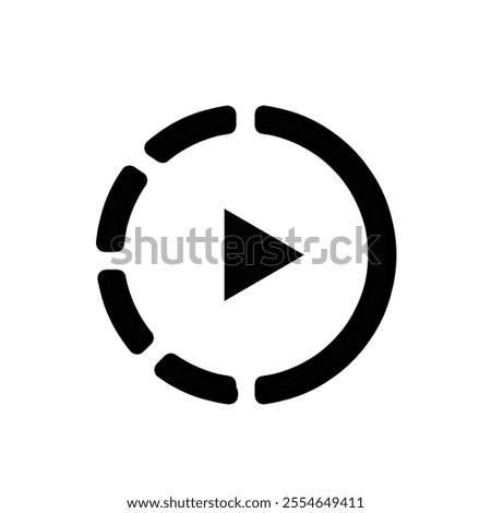 Slow motion video icon  isolated on white background. 