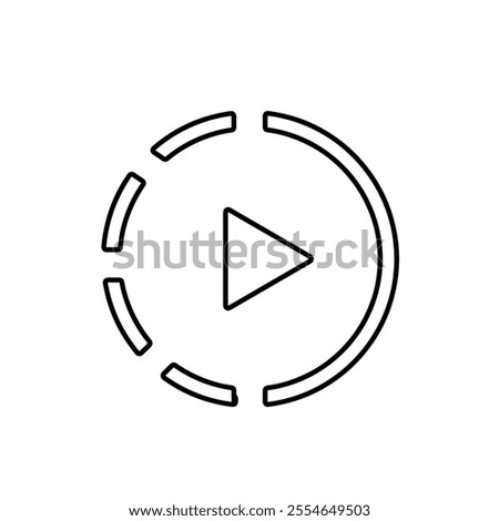 Slow motion video icon  isolated on white background. 