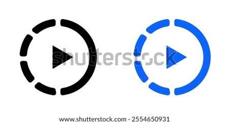 Slow motion video icon  isolated on white background. 